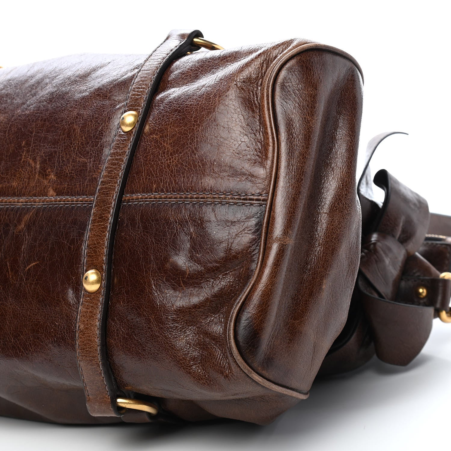 Miu Miu Vitello Lux Medium Bow Bag Brown 7 of 9