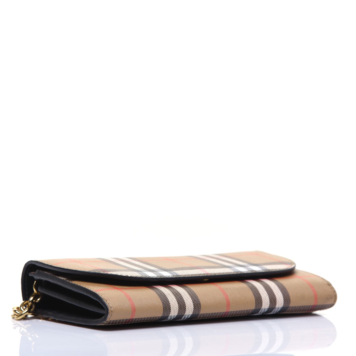Burberry Vintage Check Henley Wallet On Chain Black 4 of 13