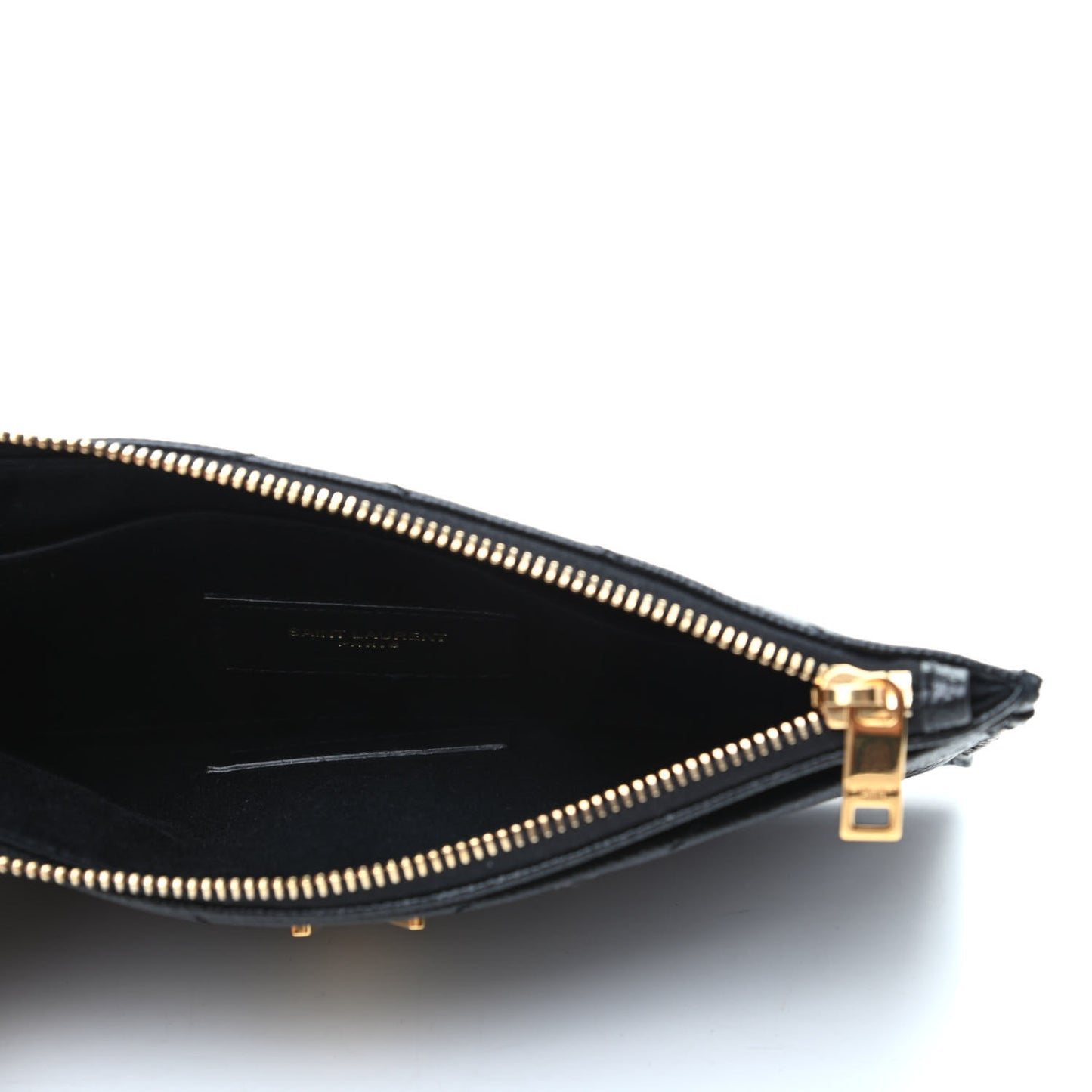 Grain De Poudre Chevron Monogram Bill Pouch Black