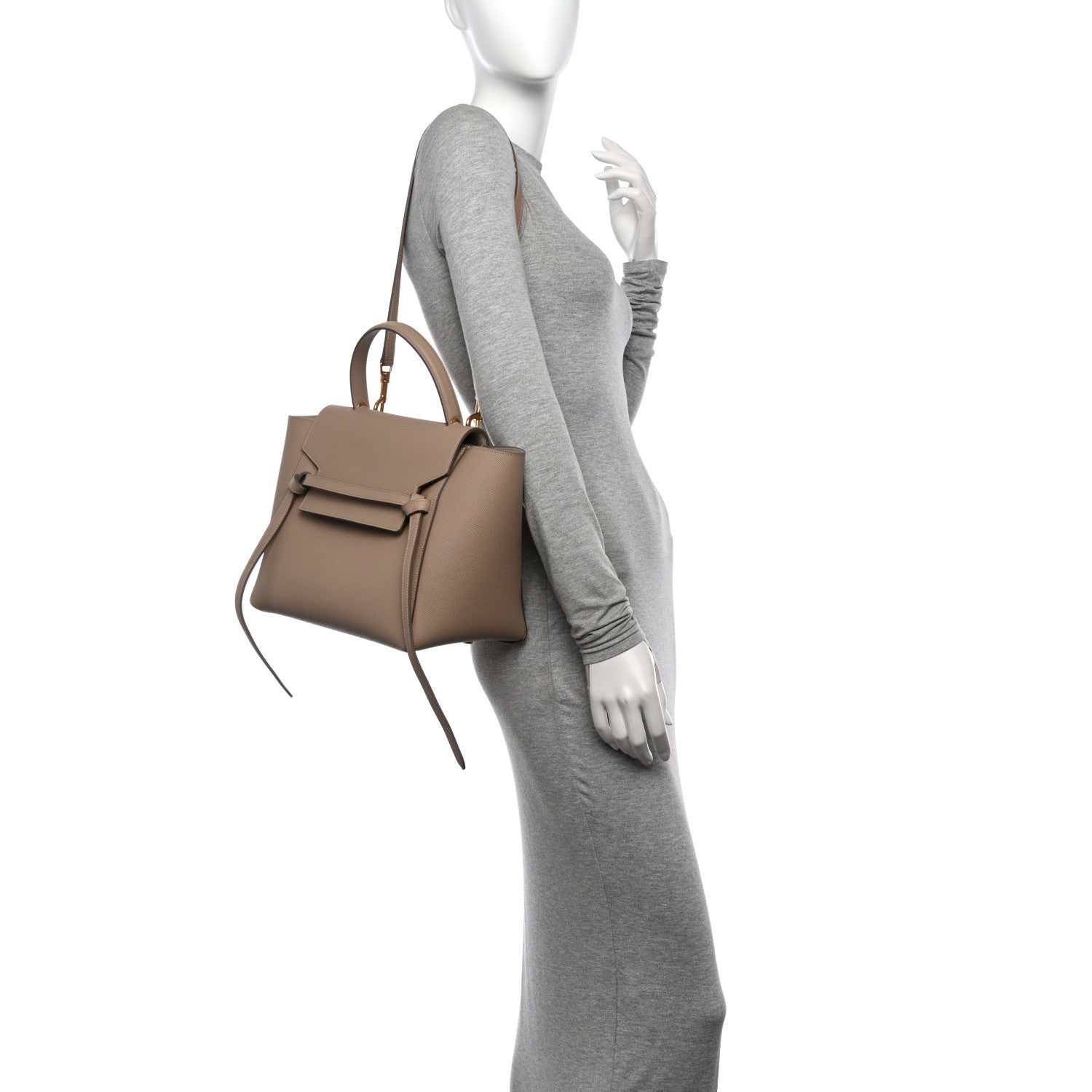 Celine Grained Calfskin Mini Belt Bag Light Taupe 2 of 13