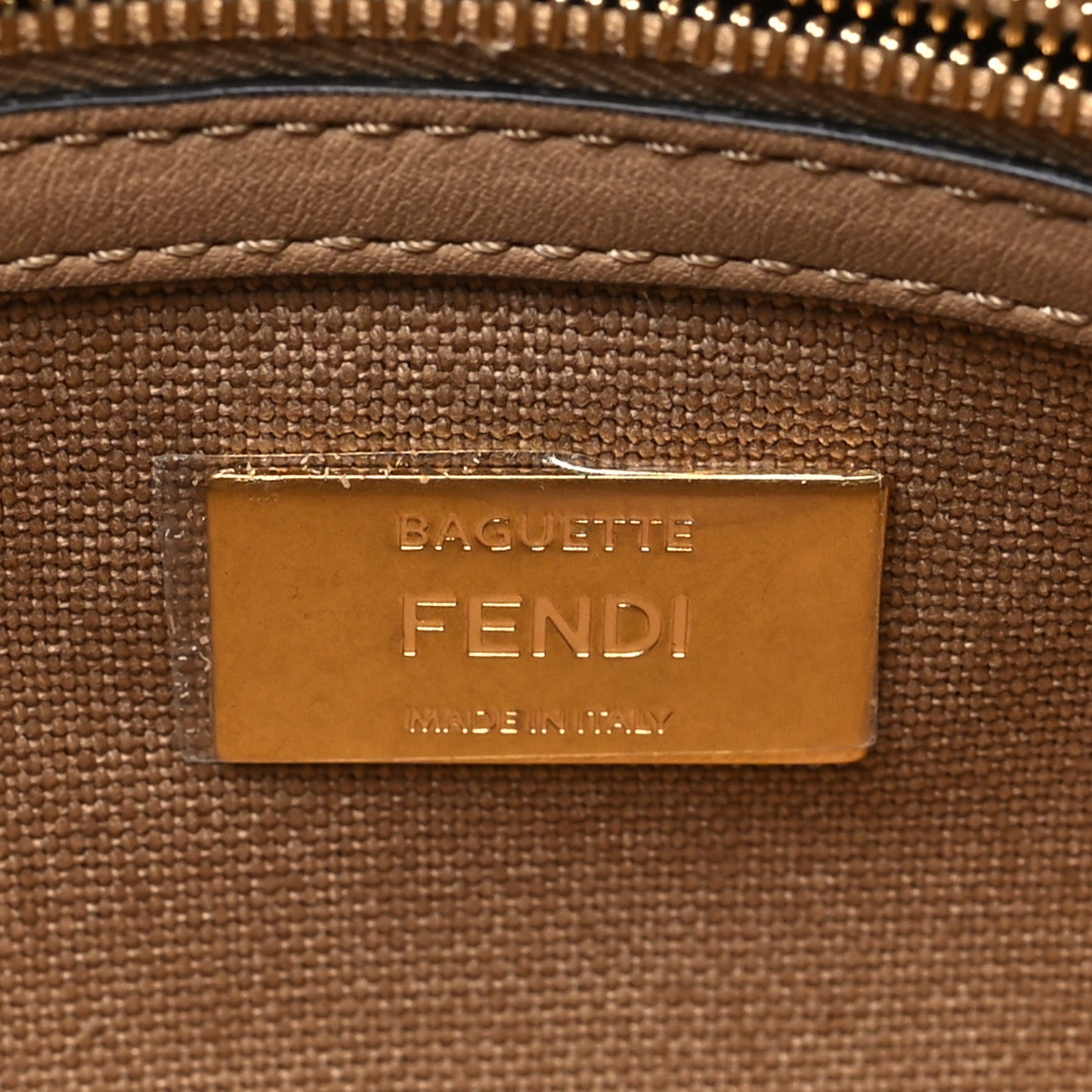 Fendi Canvas Vitello King FF Multicolor Embroidered Baguette Multicolor Cuoio 6 of 10
