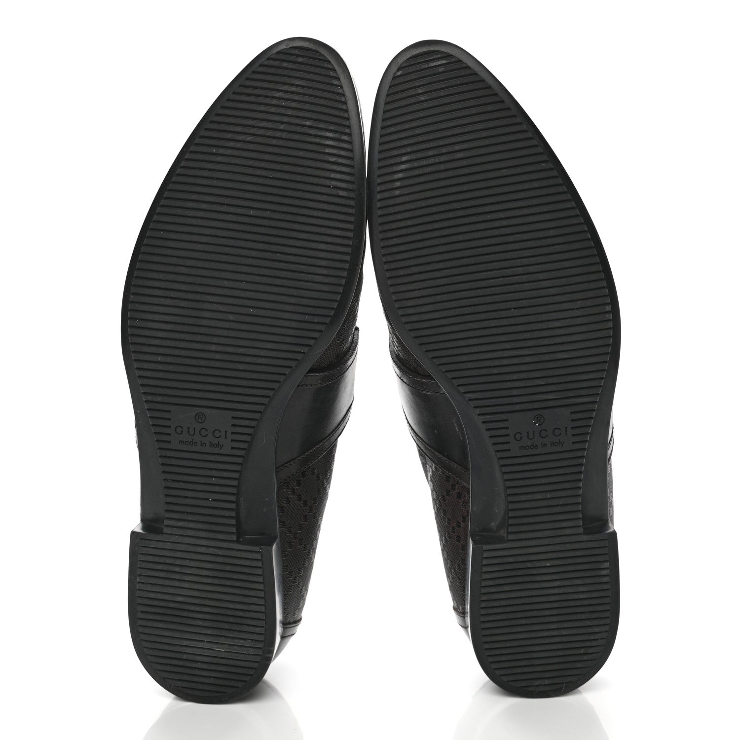 Gucci Diamante Calfskin Mens Driver Loafers 9 Brown 5 of 12