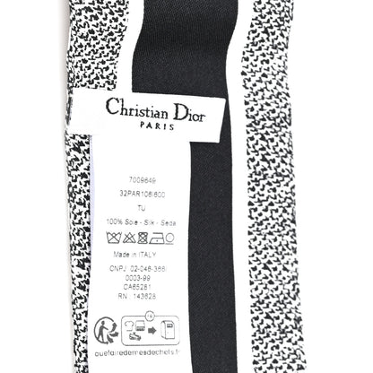 Christian Dior Silk Plan De Paris Mitzah Scarf White Black 3 of 4