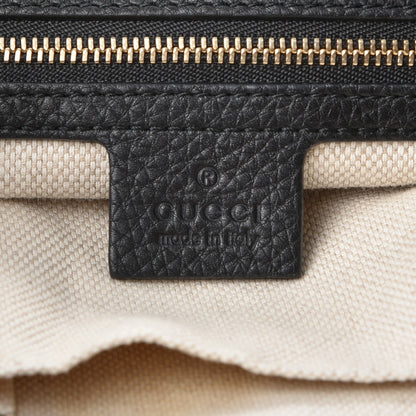 Gucci Pebbled Calfskin Medium Soho Chain Shoulder Bag Black 6 of 7