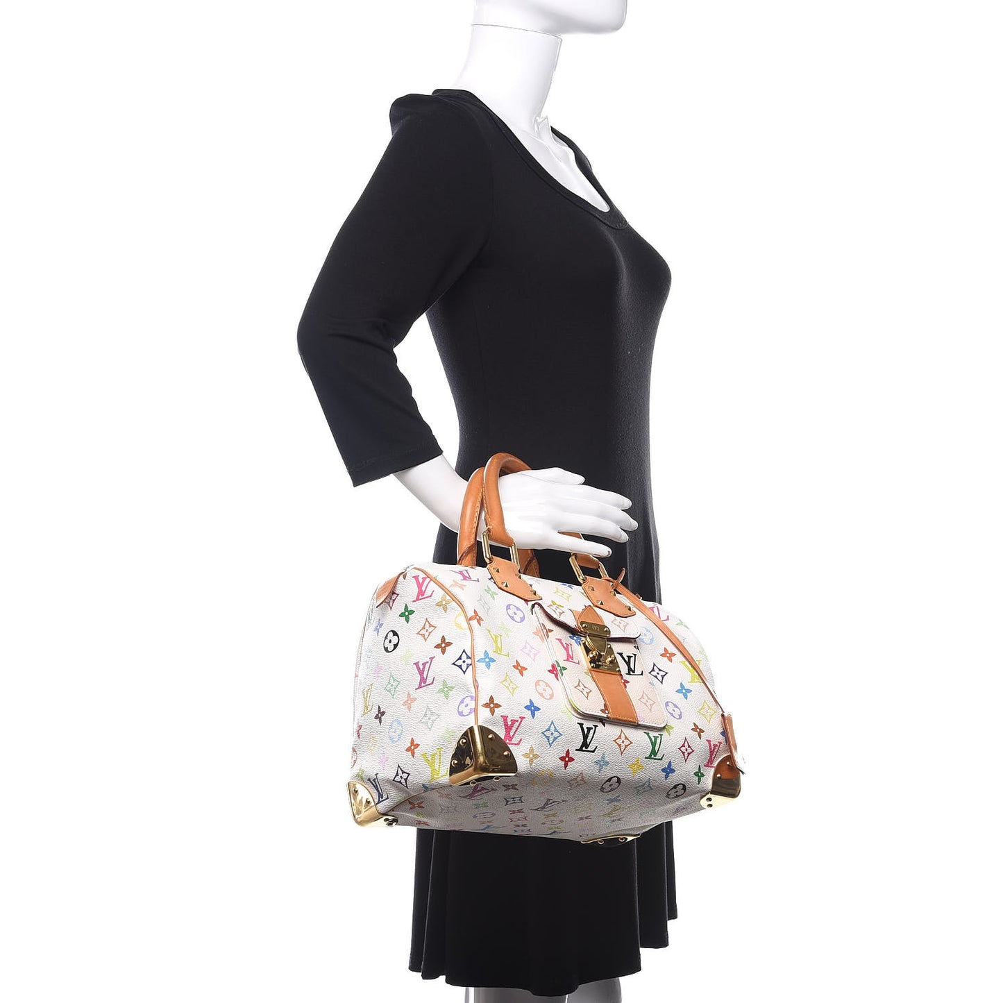 Monogram Multicolor Speedy 30 White