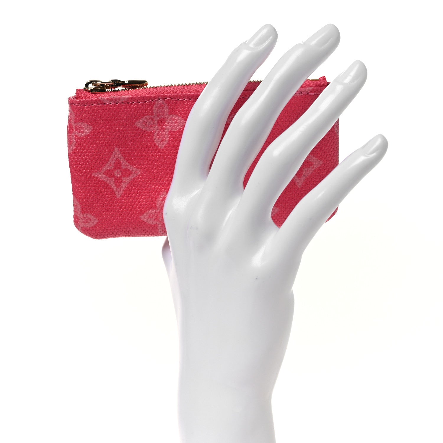 Louis Vuitton Monogram Origine Lin Key Pouch Rose Ruban 2 of 9