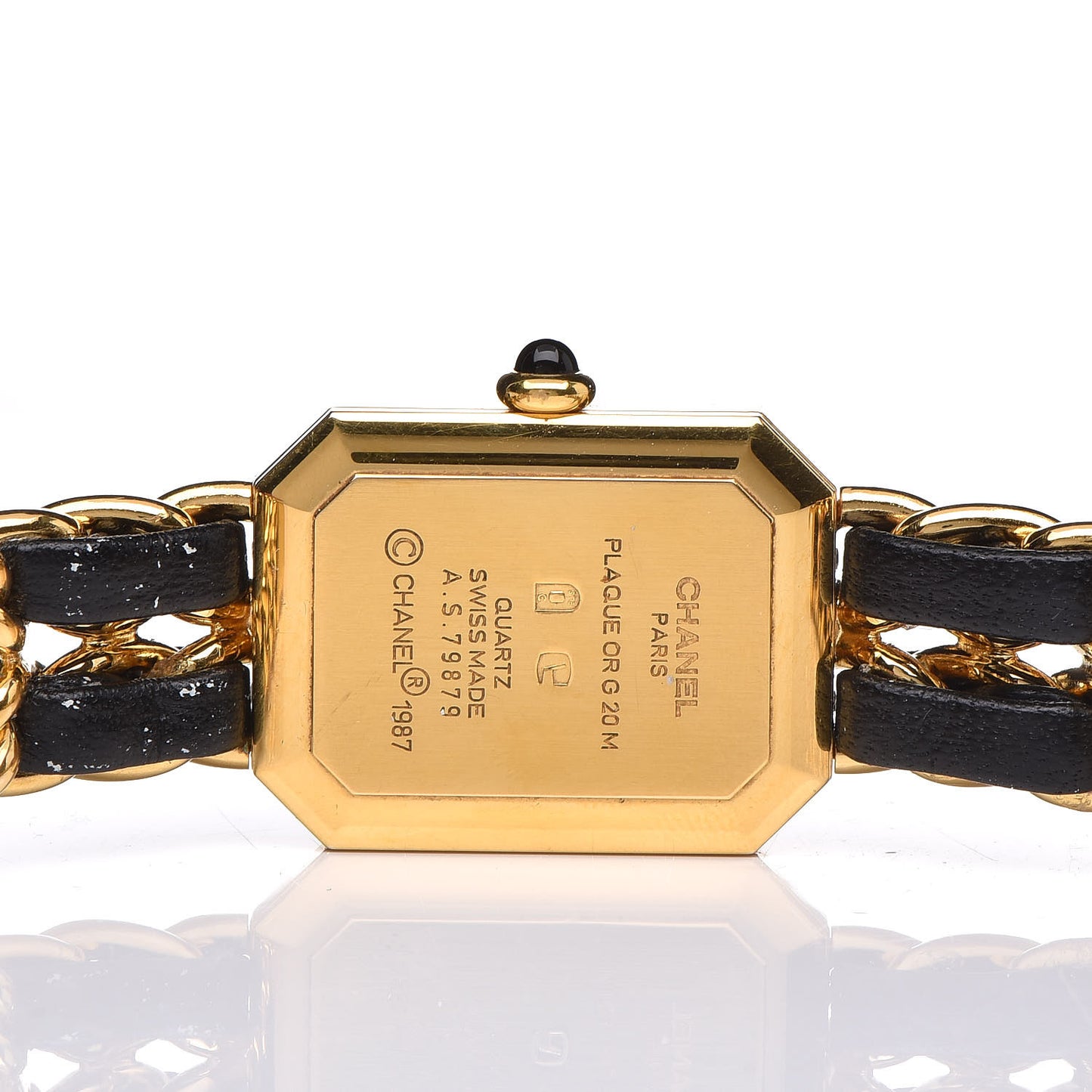 Stainless Steel Lambskin 20mm Chain Premiere Quartz Watch Gold L