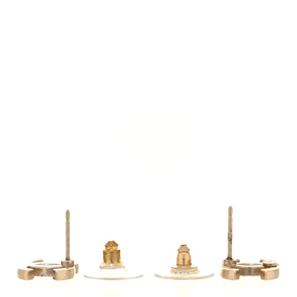 Chanel Crystal Mini Timeless CC Earrings Gold 3 of 5