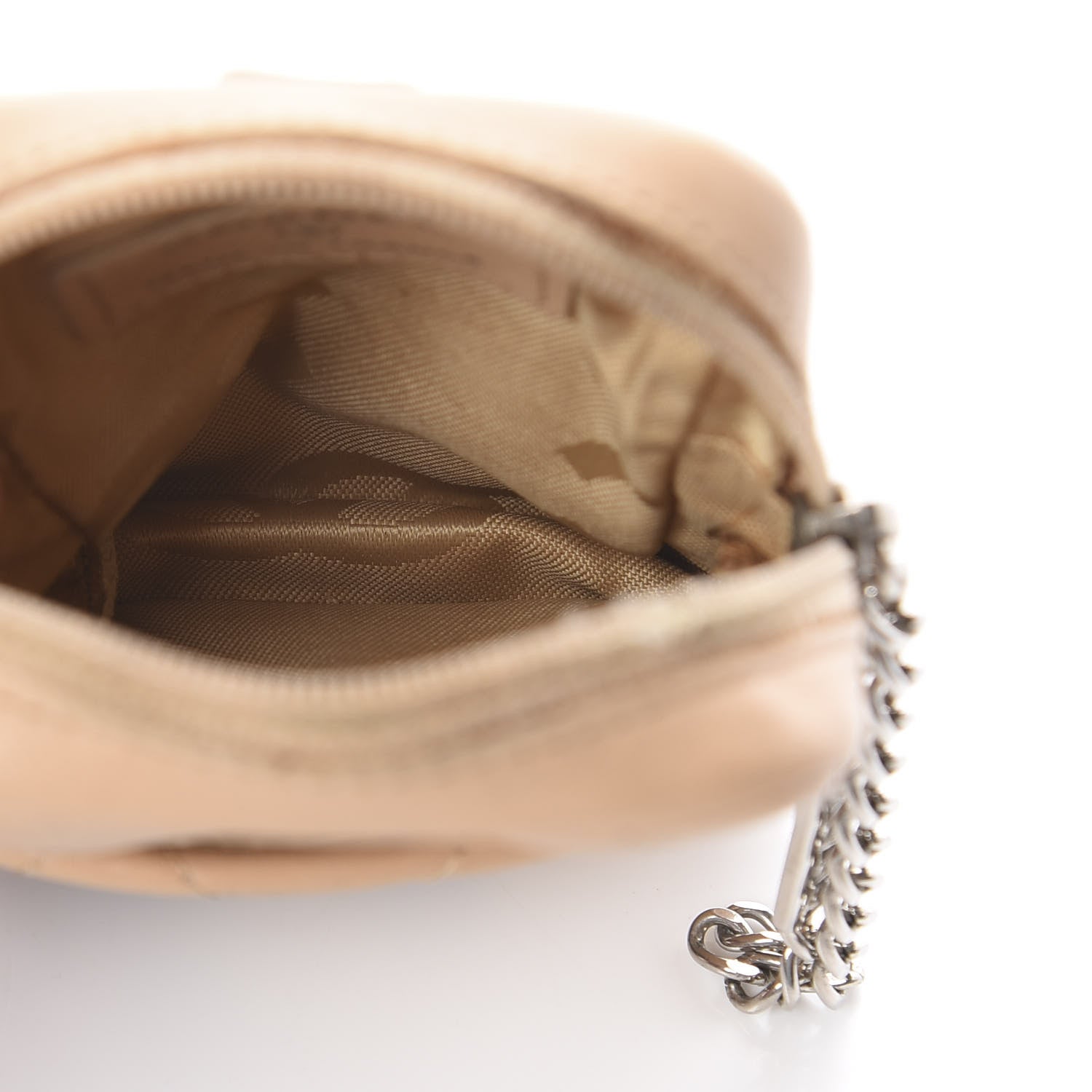 Chanel Calfskin Quilted Cambon Cigarette Case Holder Beige Black 4 of 6