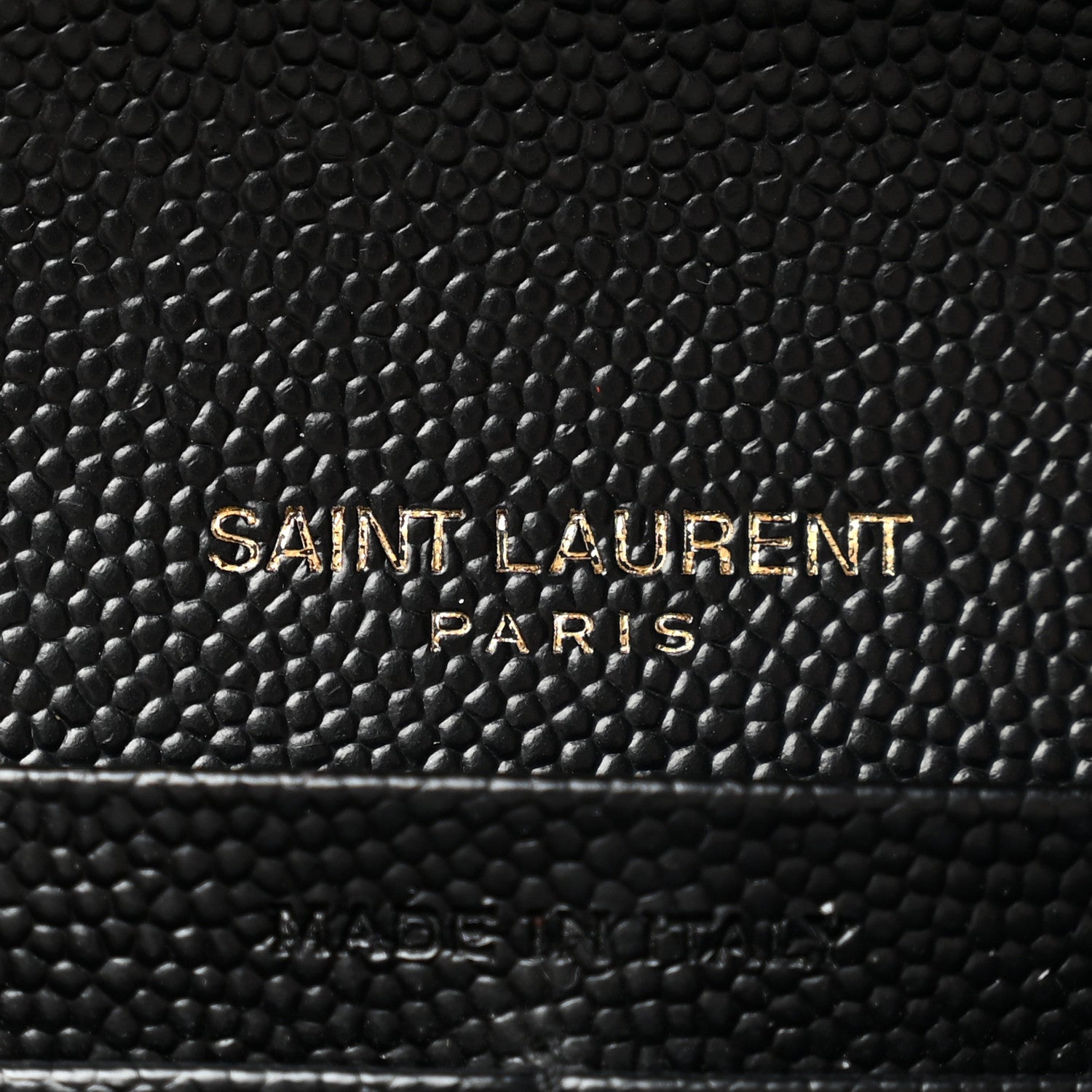 Saint Laurent Grain De Poudre Matelasse Chevron Monogram Flap Wallet Black 6 of 10