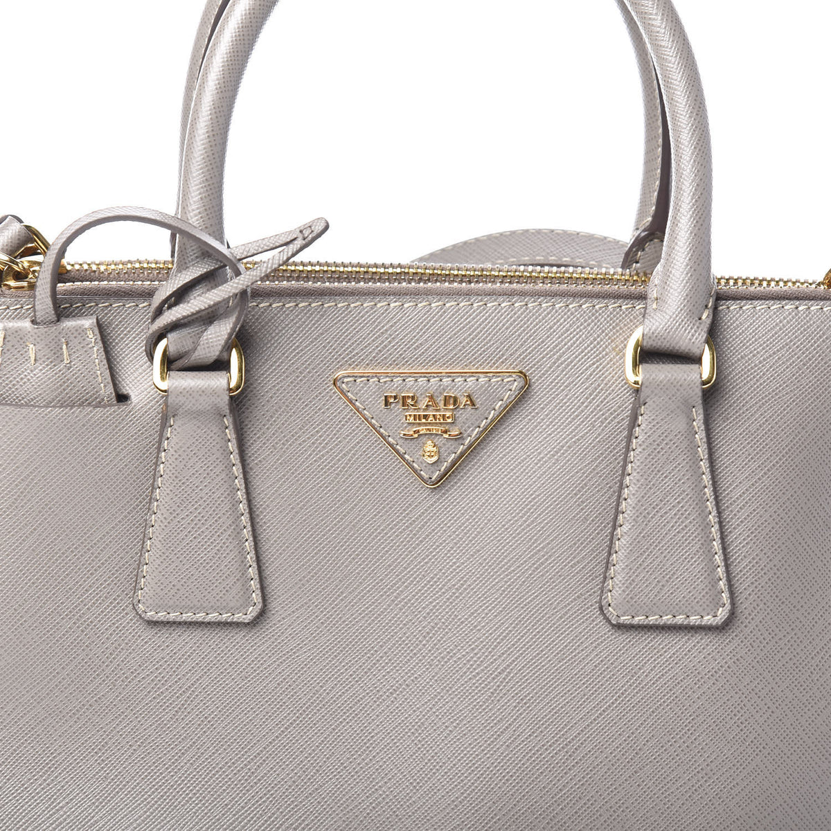 Prada Saffiano Mini Galleria Double Zip Tote Argilla 9 of 9