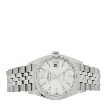 Rolex Stainless Steel 36mm Oyster Perpetual Datejust Watch Silver 126200 2 of 5