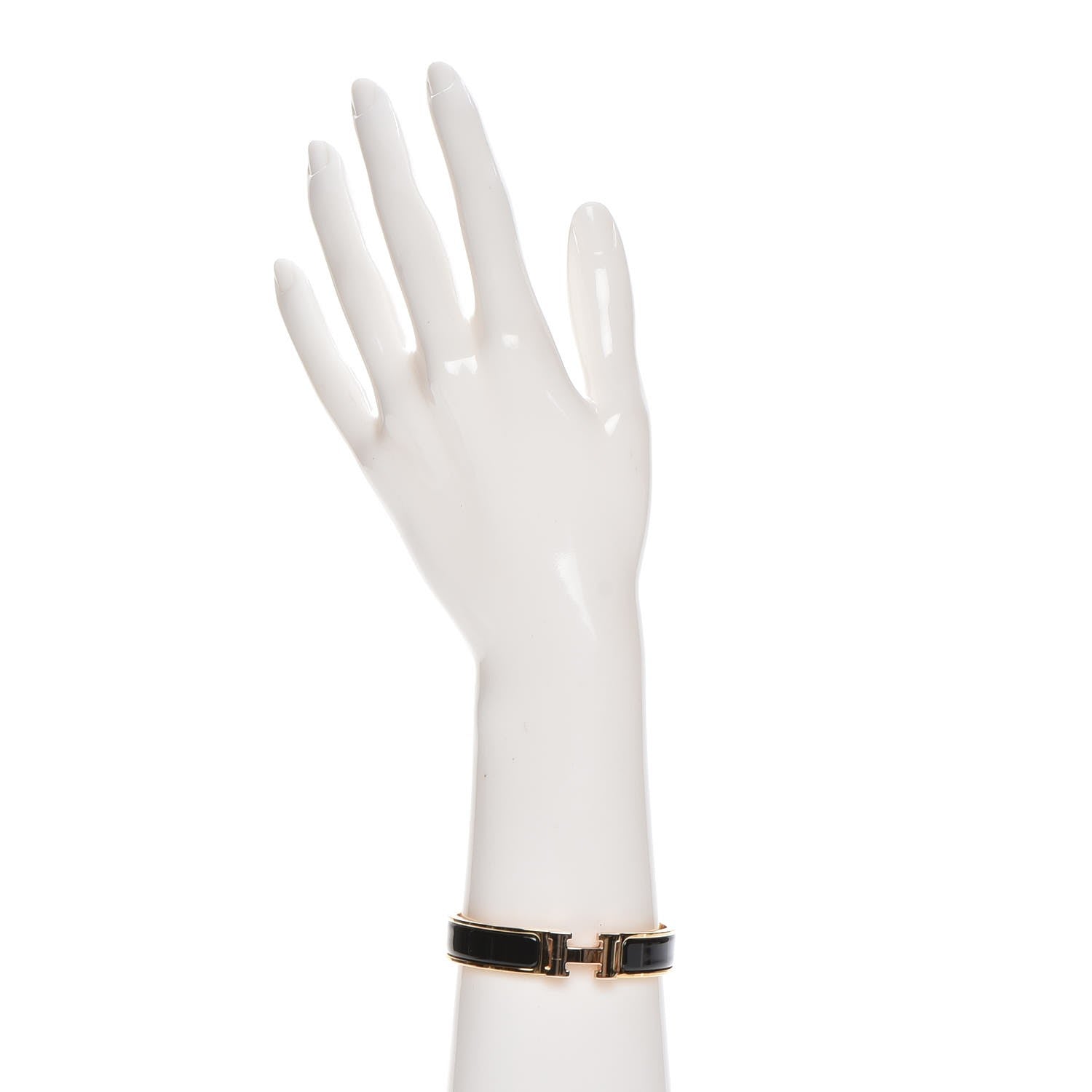 Hermes Enamel Narrow Clic Clac H Bracelet PM Black 2 of 13