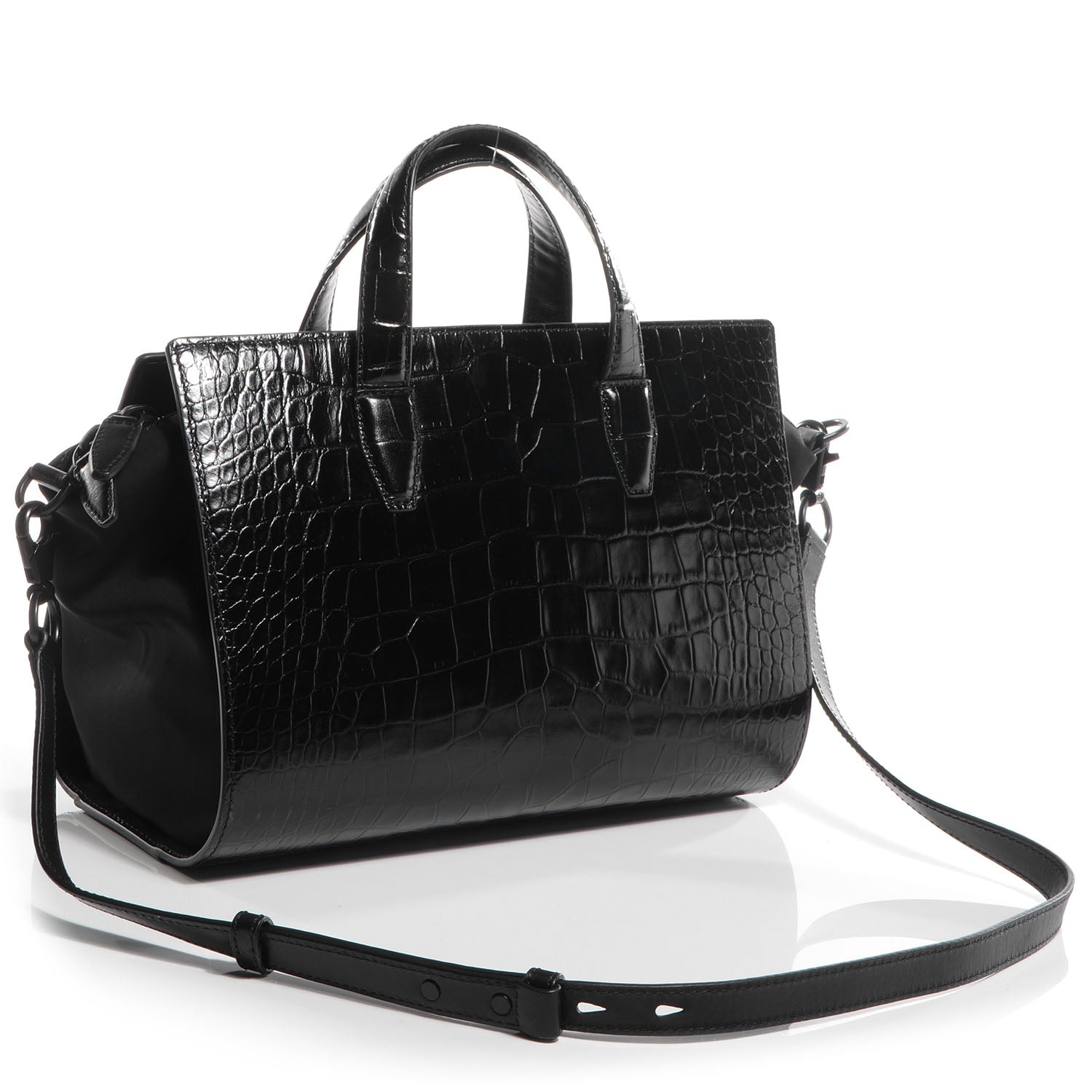 Alexander Wang Croc Stamped Neoprene Pelican Black 3 of 7