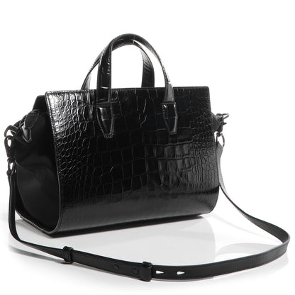 Alexander Wang Croc Stamped Neoprene Pelican Black 3 of 7