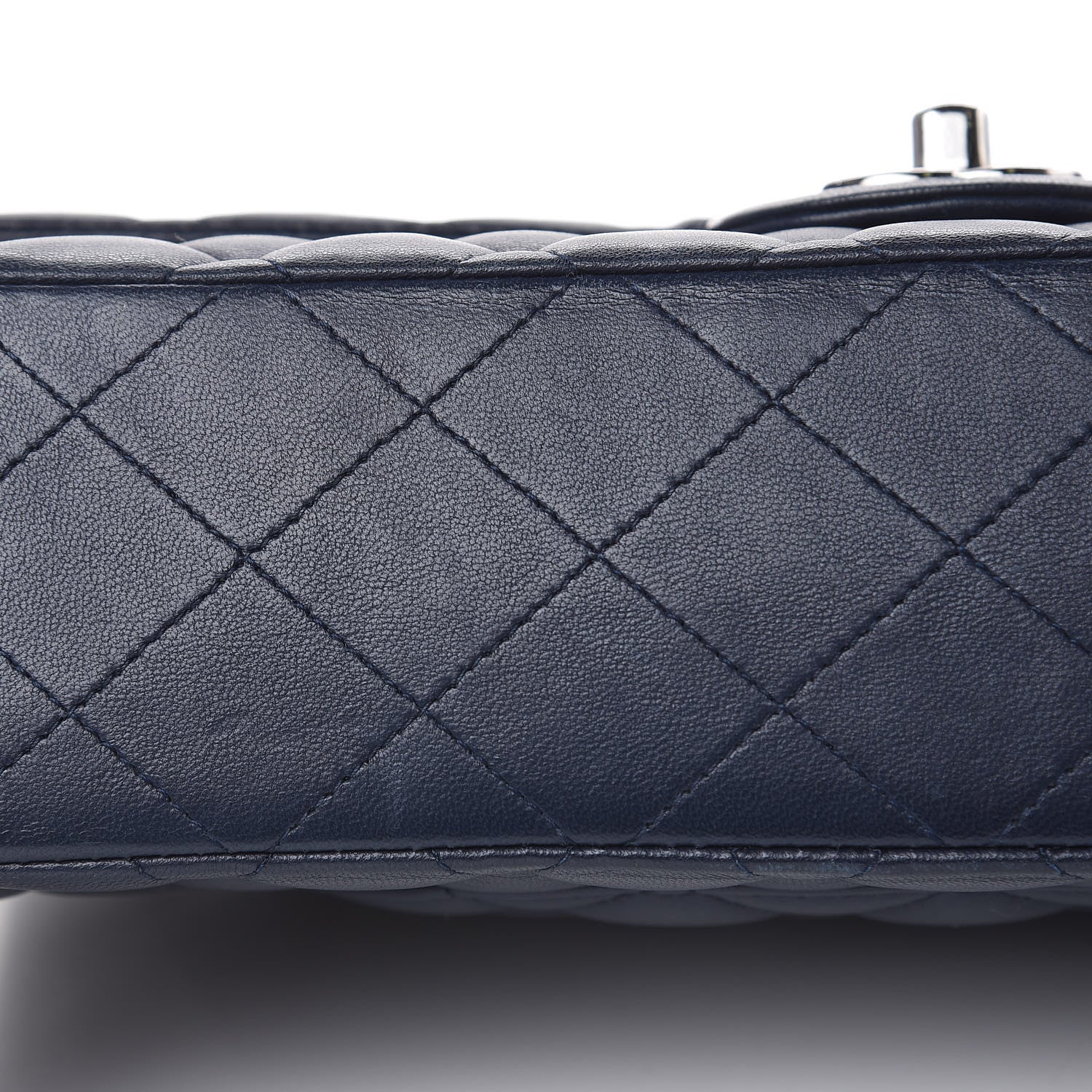 Chanel Lambskin Quilted Medium Double Flap Navy 10 of 16