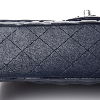 Chanel Lambskin Quilted Medium Double Flap Navy 10 of 16