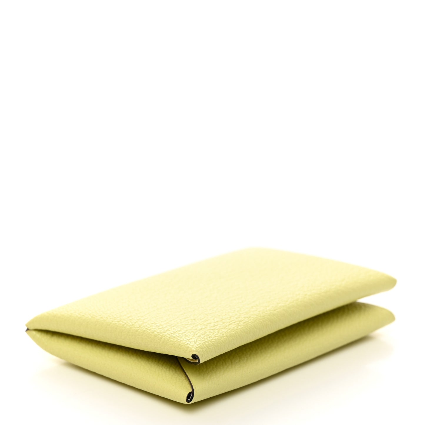 Chevre Mysore Verso Calvi Card Case Jaune Bourgeon Nata