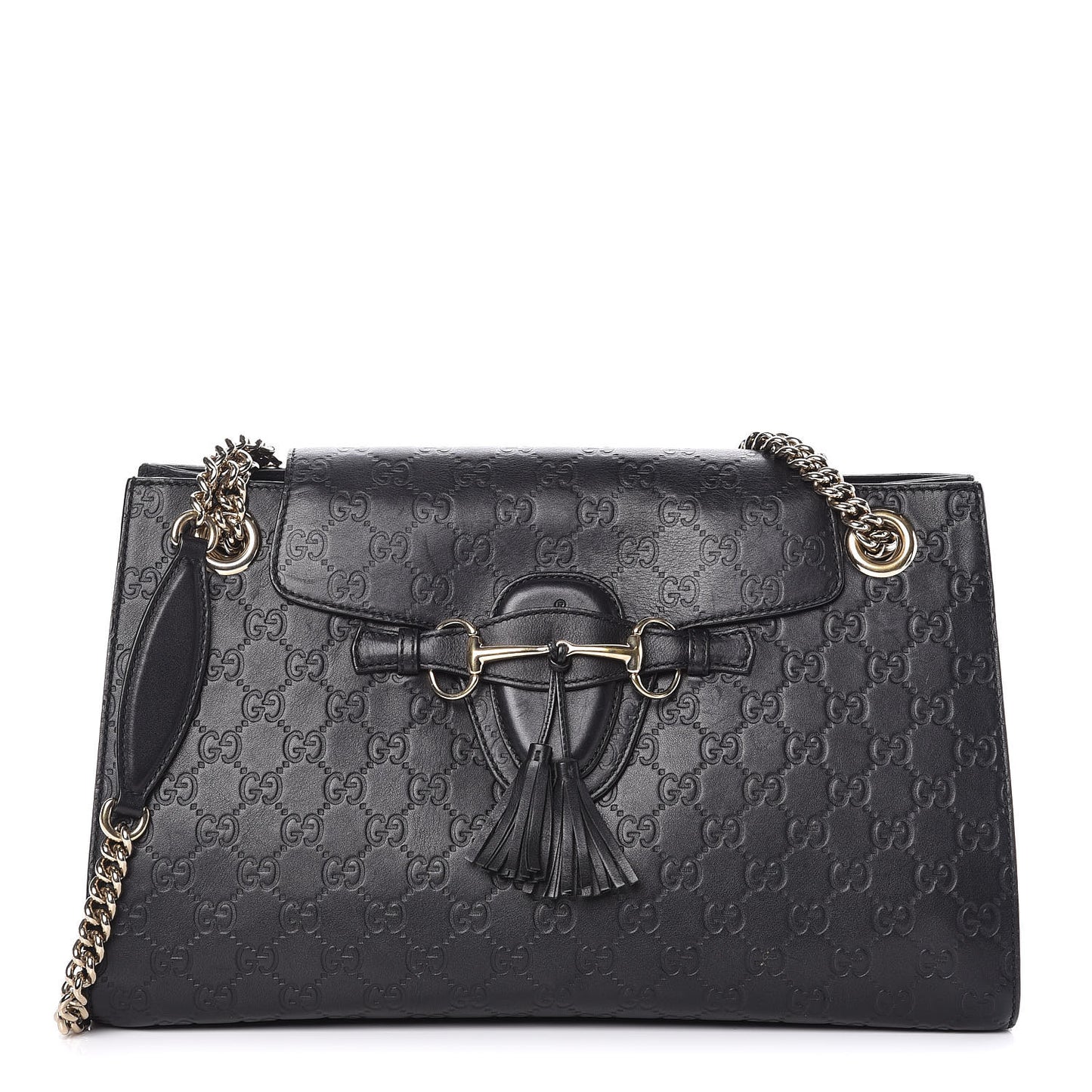 Guccissima Large Emily Chain Shoulder Bag Black