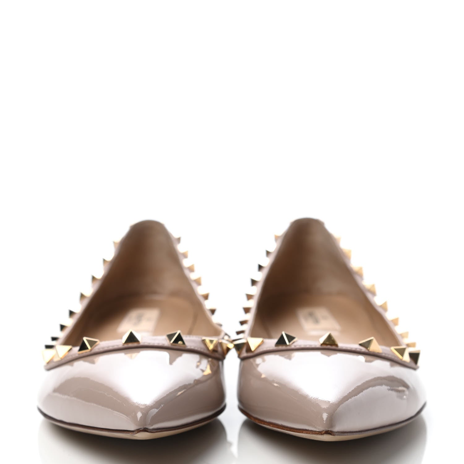 Valentino Garavani Patent Rockstud Ballerina Flats 41 Poudre 2 of 6