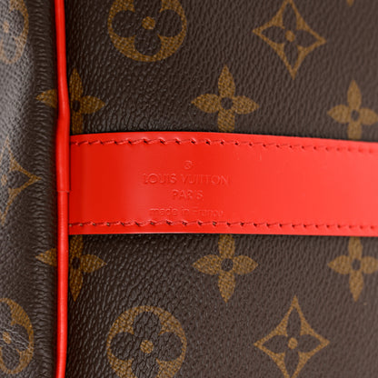 Louis Vuitton Calfskin Monogram Keepall Bandouliere 50 Coquelicot 6 of 9