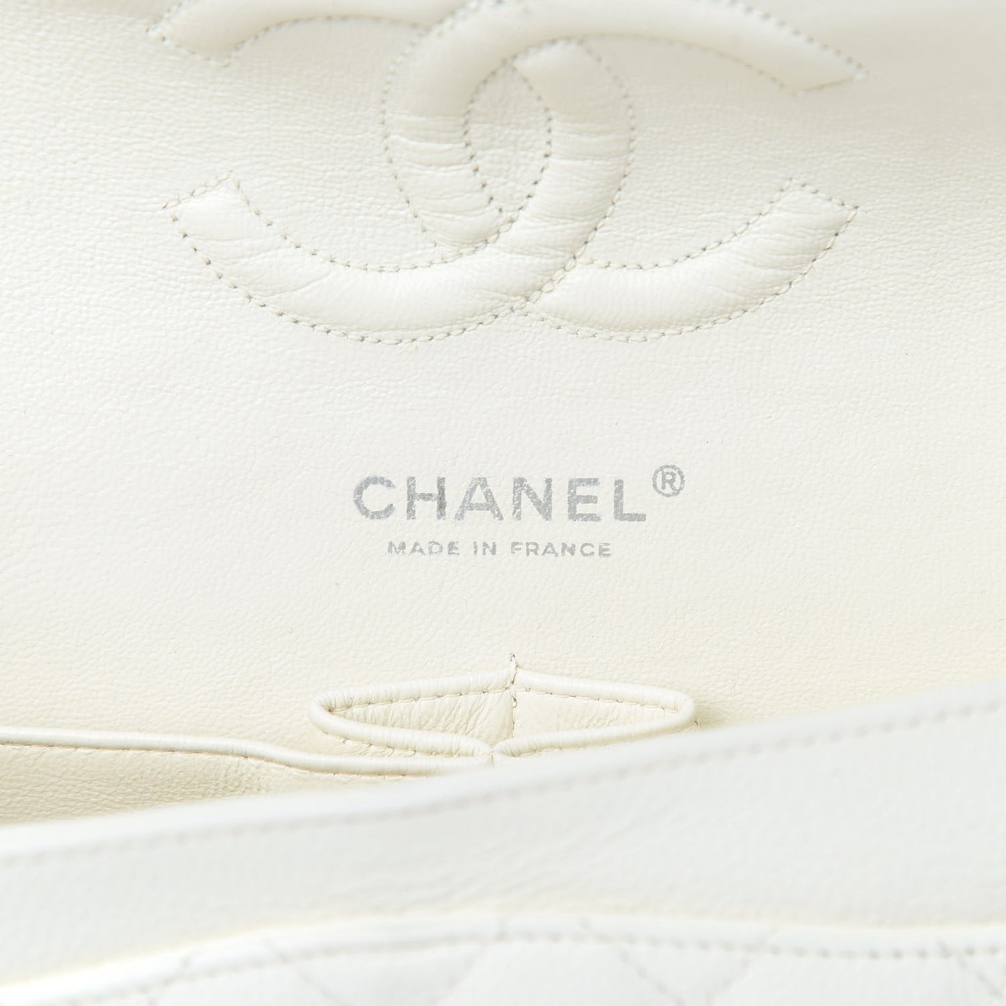 Caviar Quilted Small Double Flap White