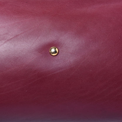 Gucci Calfskin Duilio Brogue Top Handle Bag Burgundy 10 of 11