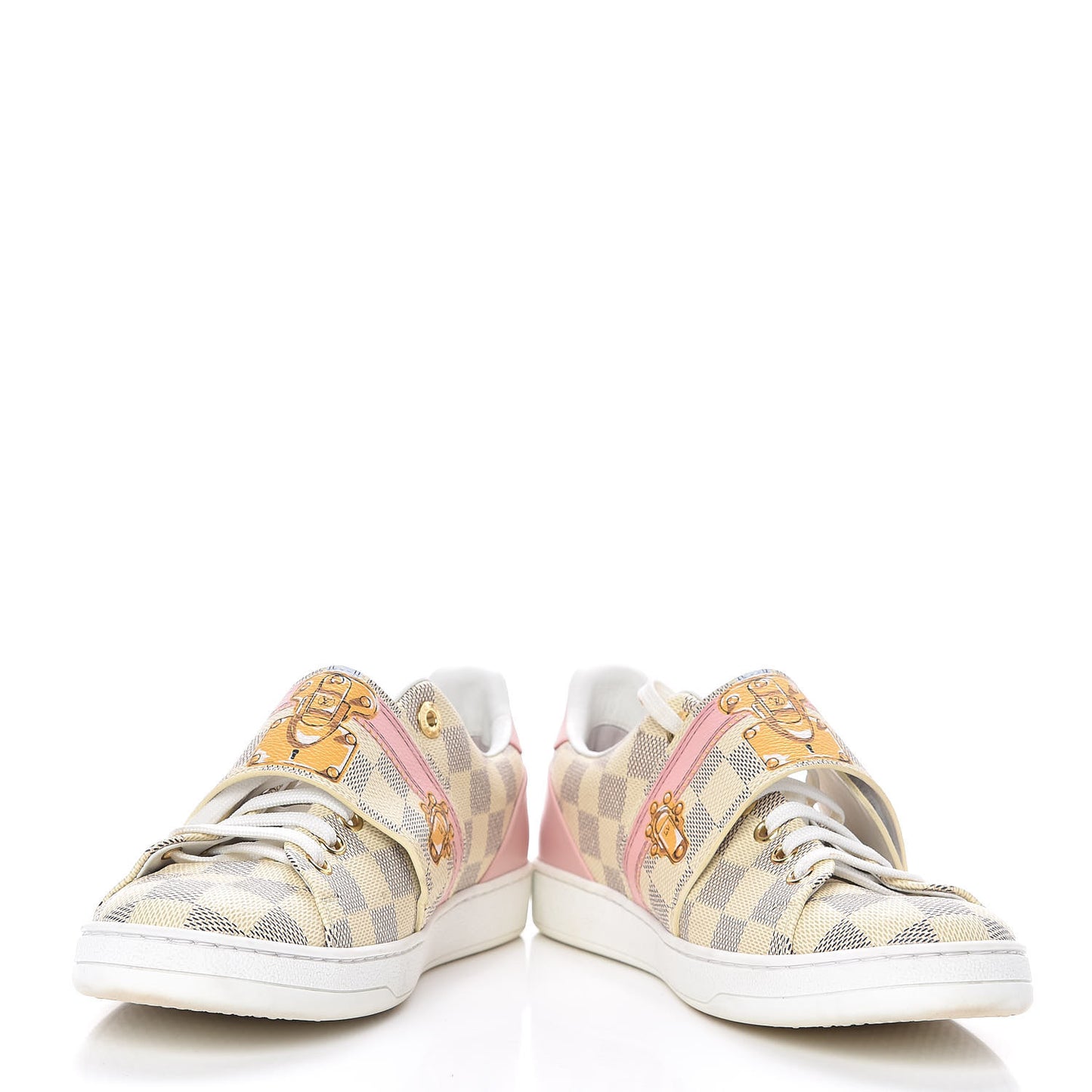 Damier Azur Summer Trunks Frontrow Sneakers 38