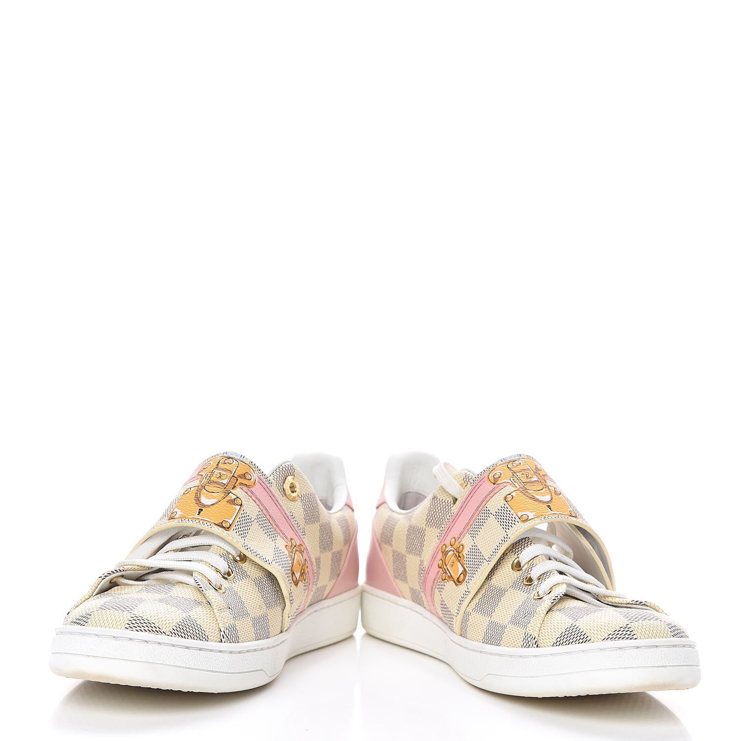 Louis Vuitton Damier Azur Summer Trunks Frontrow Sneakers 38 5 of 14