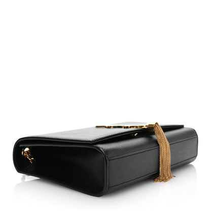 Saint Laurent Grain De Poudre Medium Classic Monogram Kate Tassel Satchel Black 4 of 12