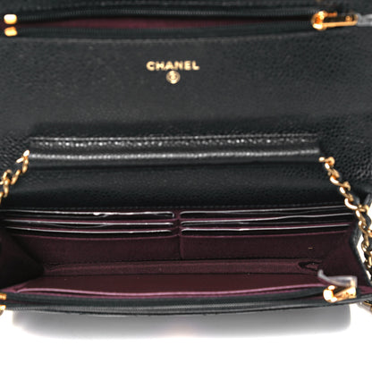 Chanel Caviar Quilted Wallet On Chain WOC Black 4 of 8