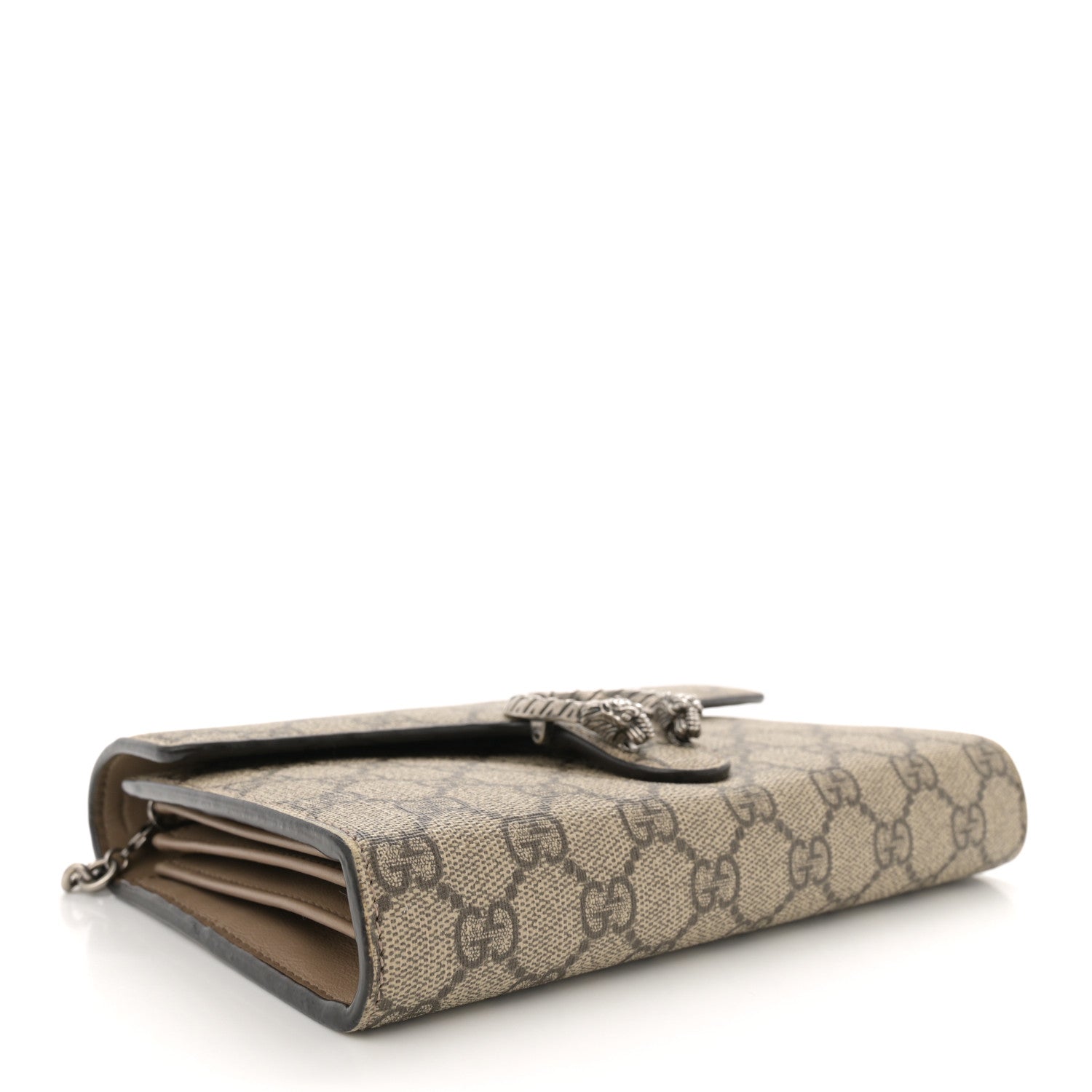 Gucci GG Supreme Monogram Mini Dionysus Chain Wallet Beige Taupe 4 of 13