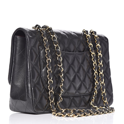 Chanel Lambskin Quilted Jumbo Single Flap Black 3 of 12