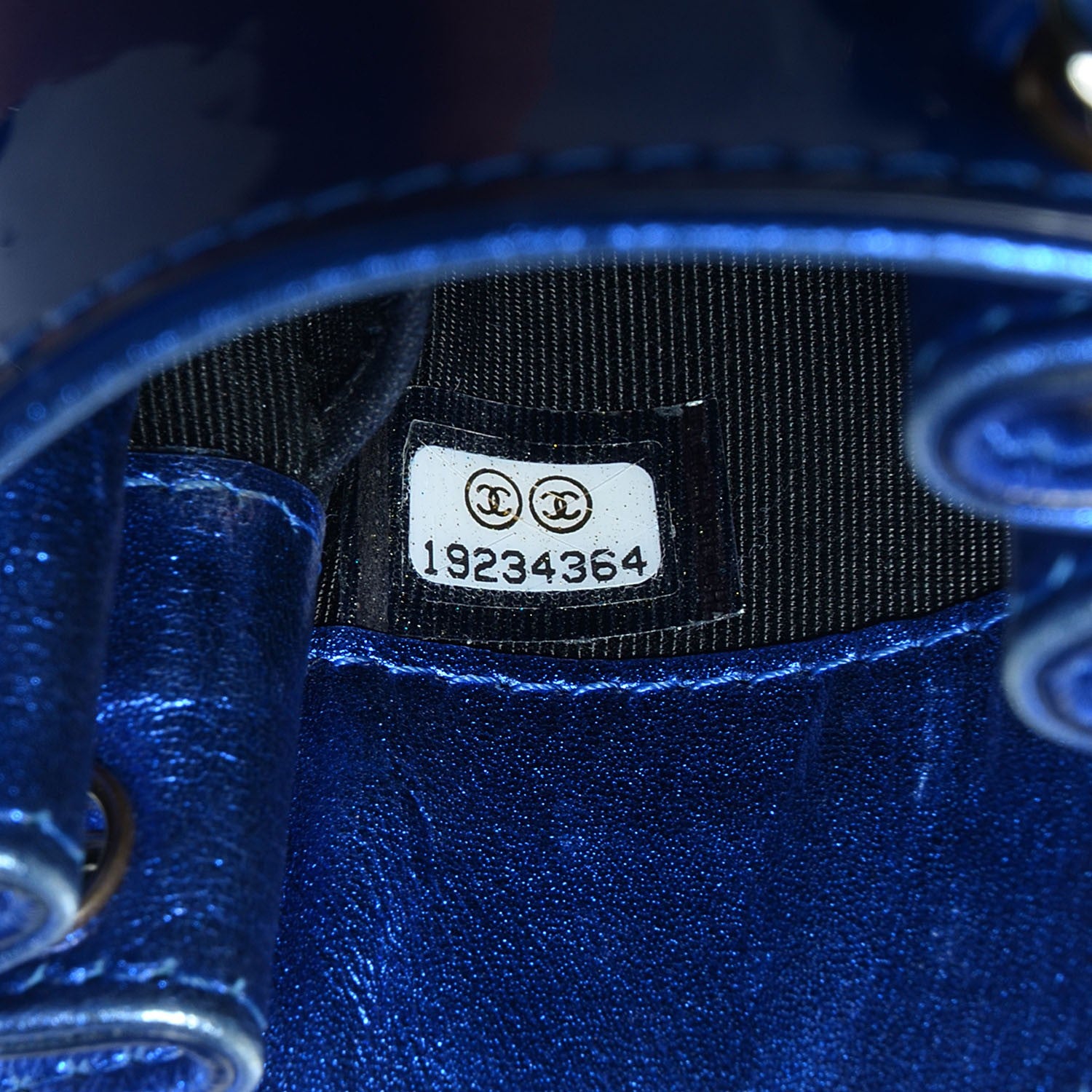 Chanel Patent Crossbody CC Phone Holder Blue 7 of 7