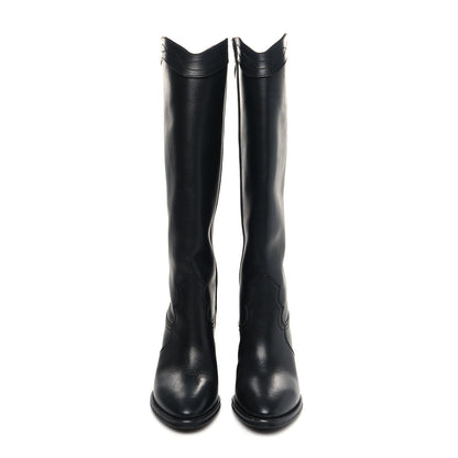 Saint Laurent Calfskin Kate 60 Western Knee High Boots 37 Black 2 of 7