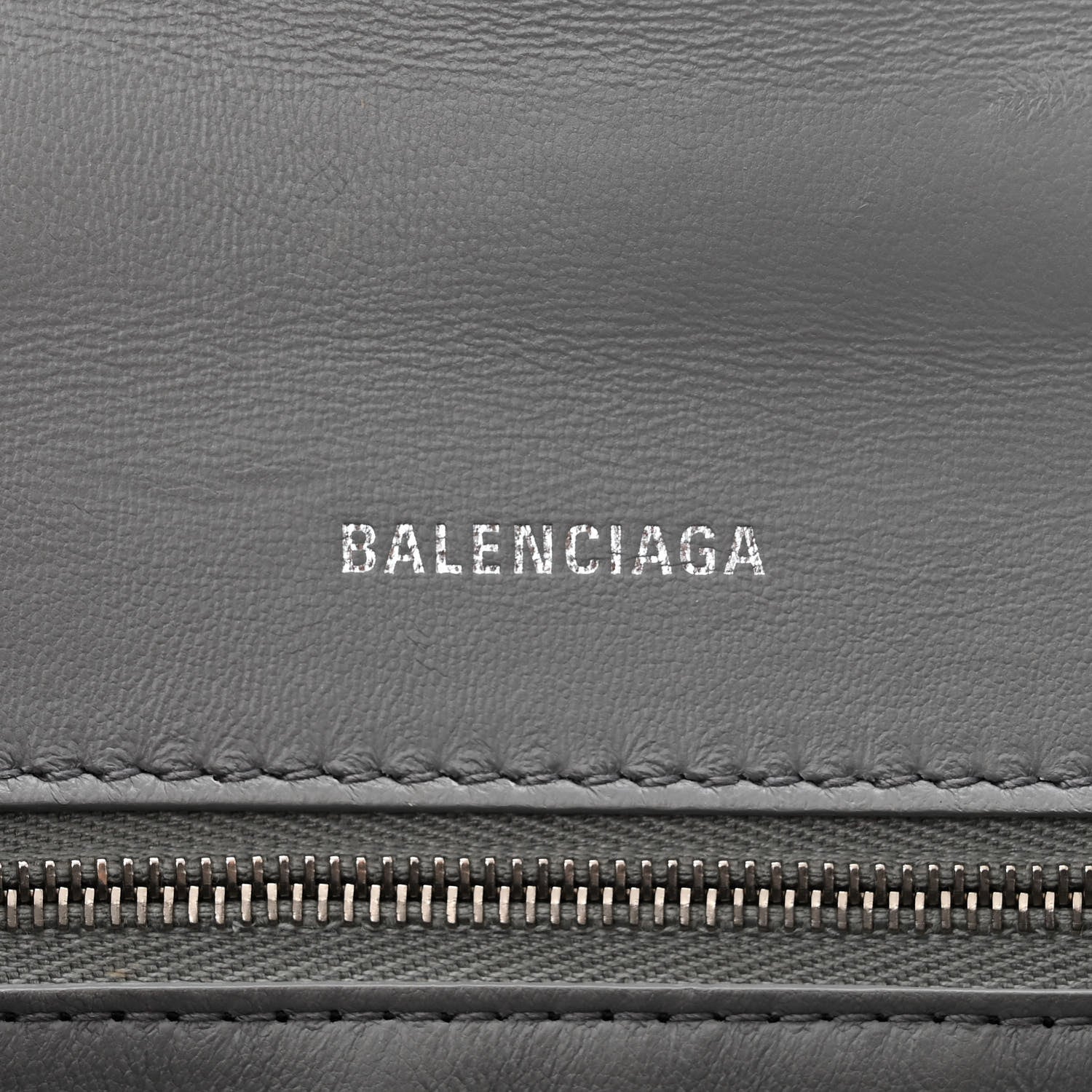 Balenciaga Shiny Calfskin Crocodile Embossed Small Hourglass Top Handle Bag Steel Grey 6 of 14