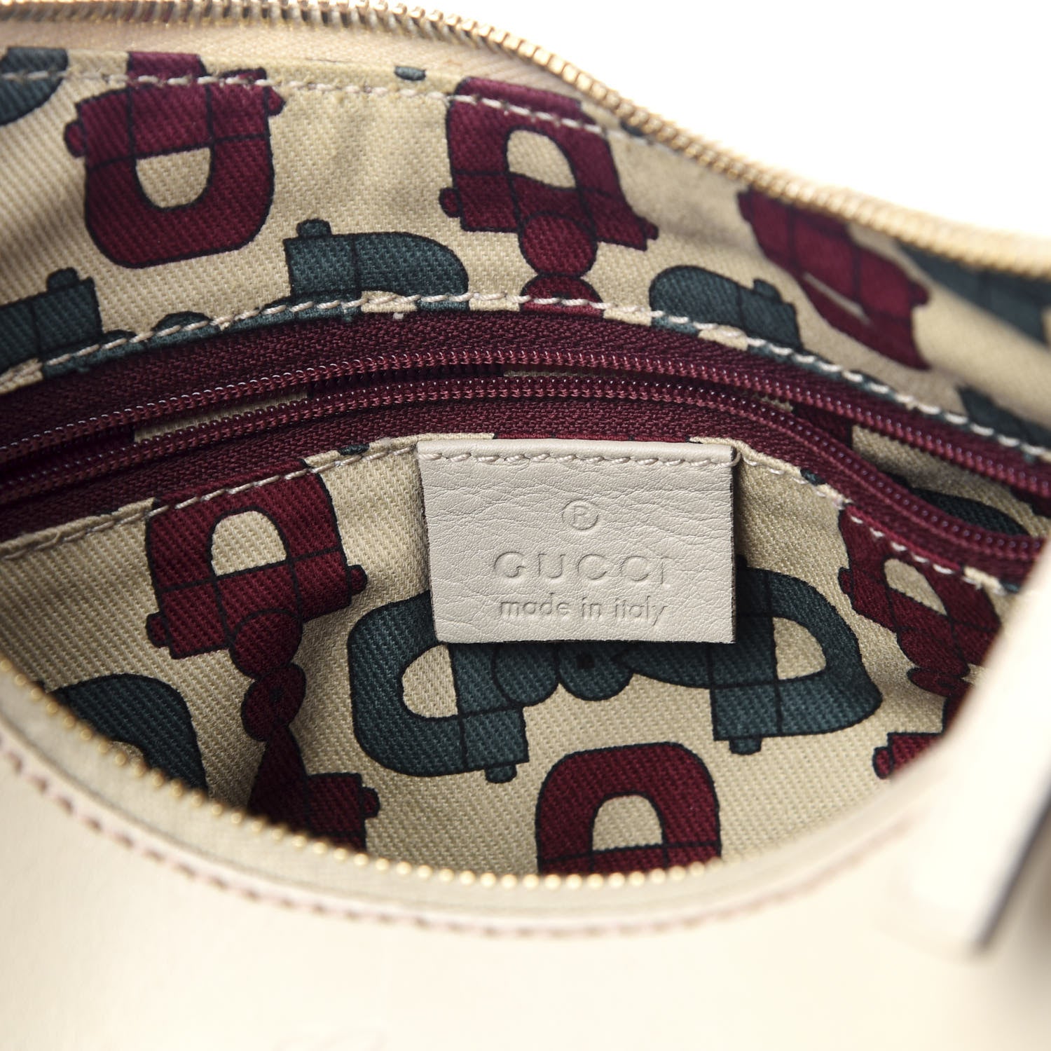 Gucci Guccissima Medium D Gold Hobo Off White 7 of 8