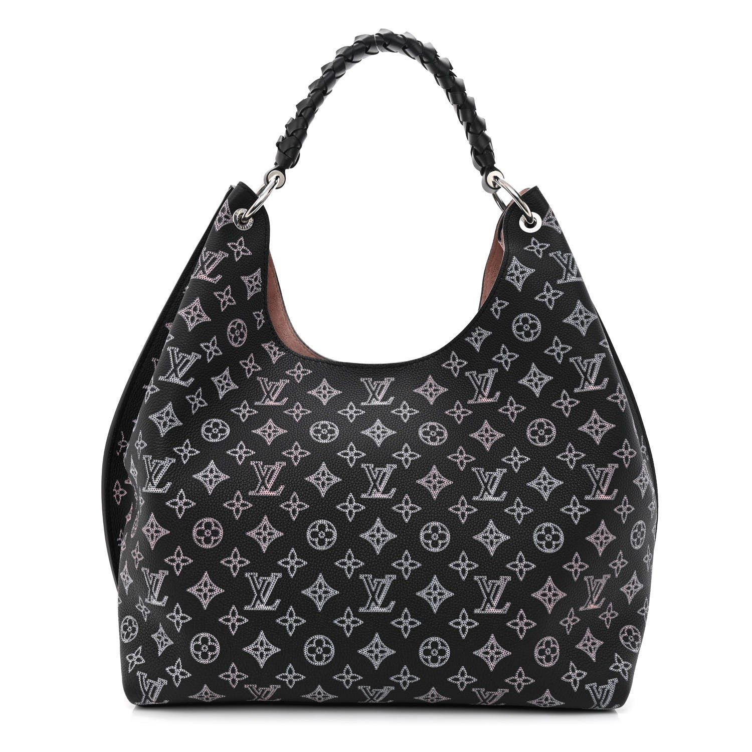 Louis Vuitton Mahina Carmel Hobo PM Black 1 of 9