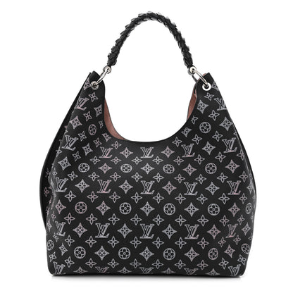 Louis Vuitton Mahina Carmel Hobo PM Black 1 of 9