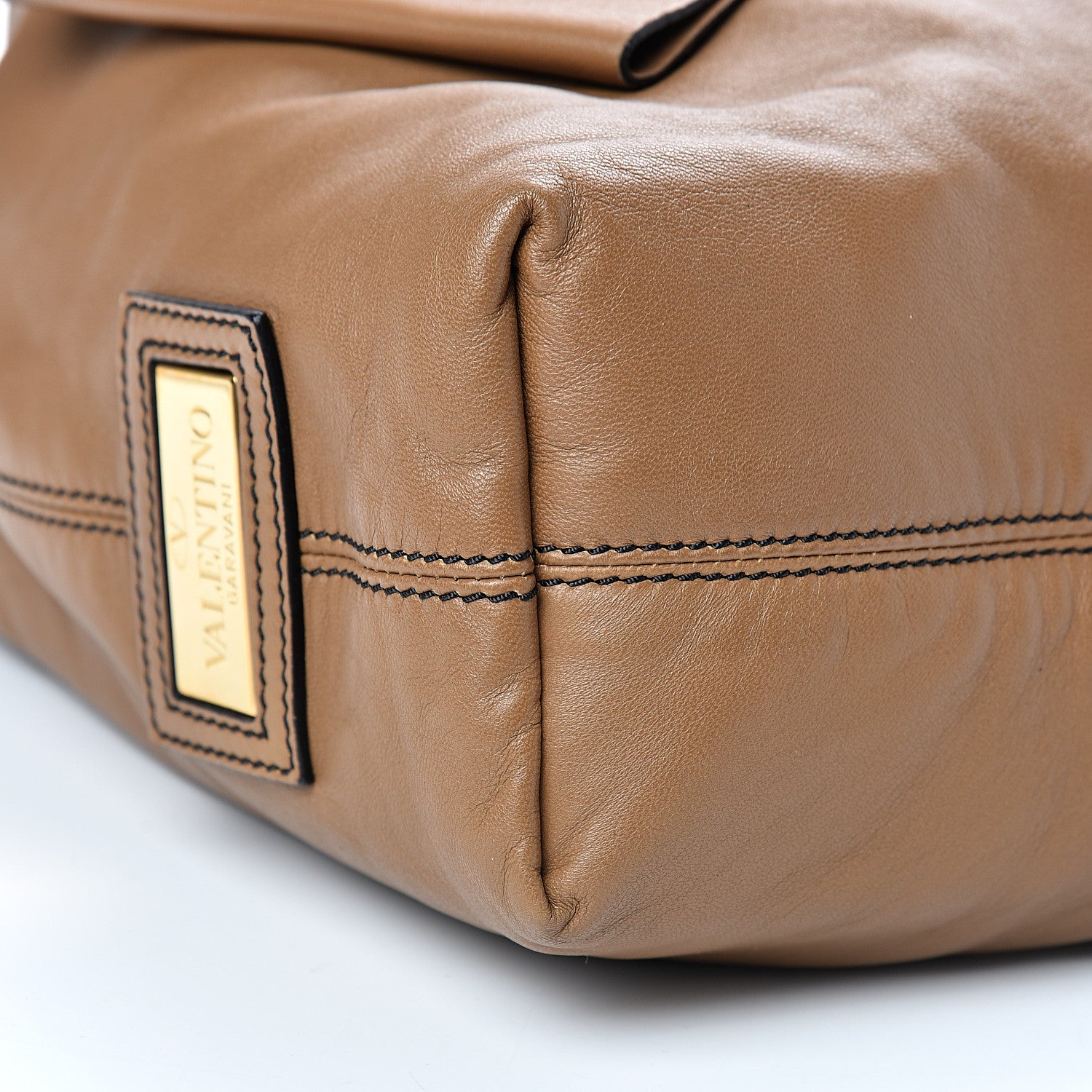 Valentino Garavani Nappa Premier Bow Hobo Brown 8 of 10