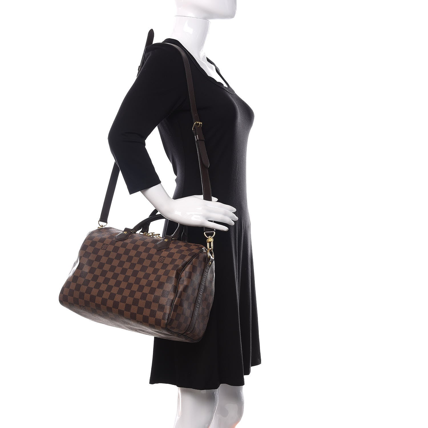 Louis Vuitton Damier Ebene Speedy Bandouliere 30 2 of 18