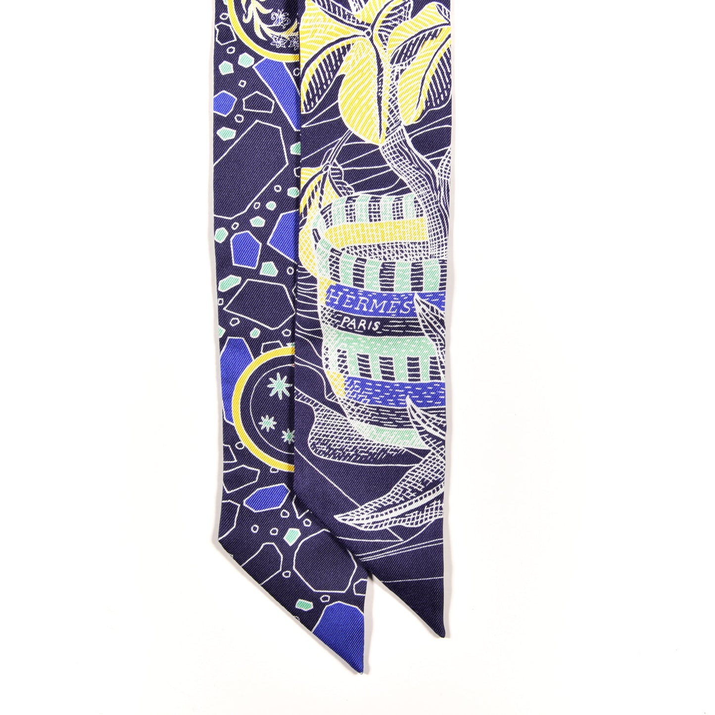 Silk La Danse Des Amazones Twilly Indigo Jaune Multicolor
