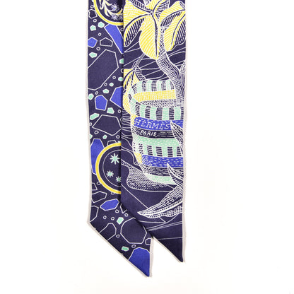 Hermes Silk La Danse Des Amazones Twilly Indigo Jaune Multicolor 2 of 4