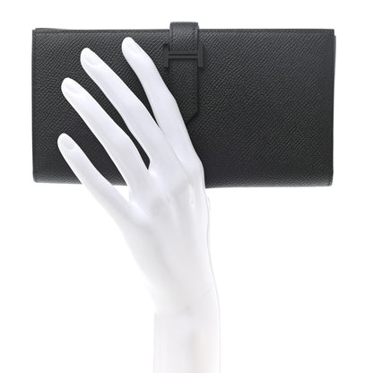 Hermes Epsom Monochrome Bearn Gusset Wallet Black 3 of 9