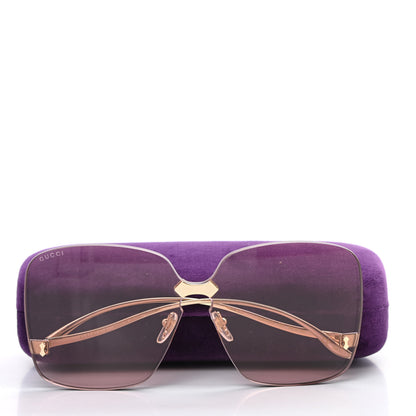 Gucci Rimless Sunglasses GG0352S Gold Flash Pink 8 of 8