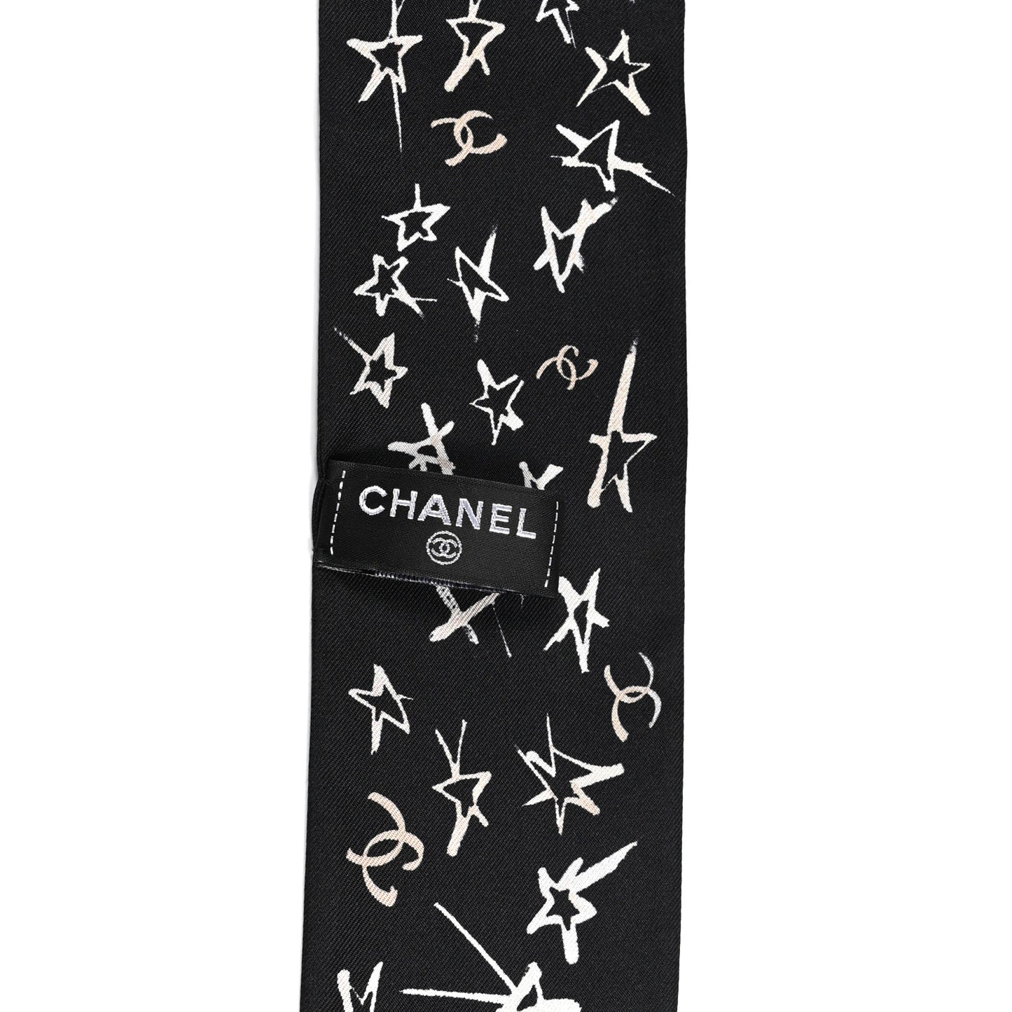 Silk Stars CC Slim Bandeau Scarf Black Ecru Light Pink