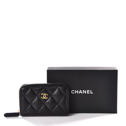Chanel Caviar Quilted Zip Coin Purse Black 11 of 11