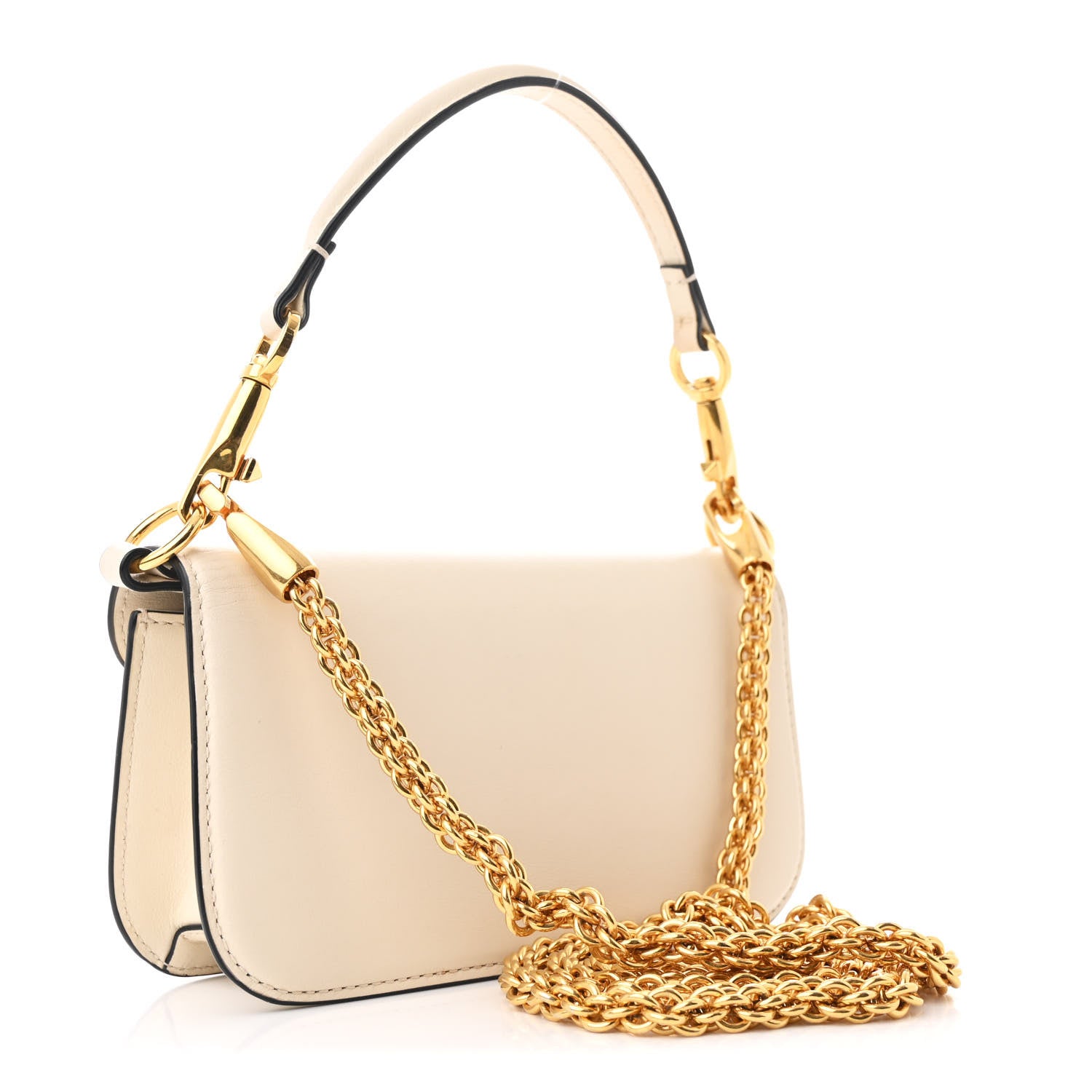 Valentino Garavani Calfskin Vlogo Small Loco Shoulder Bag Light Ivory 3 of 10