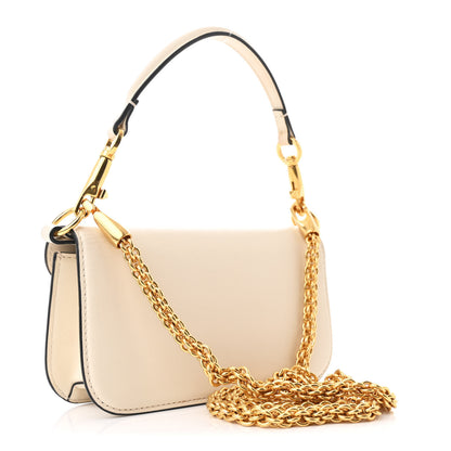 Valentino Garavani Calfskin Vlogo Small Loco Shoulder Bag Light Ivory 3 of 10