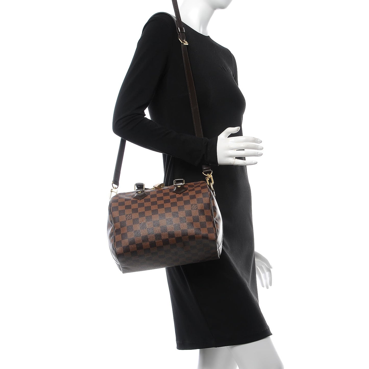 Damier Ebene Speedy Bandouliere 25